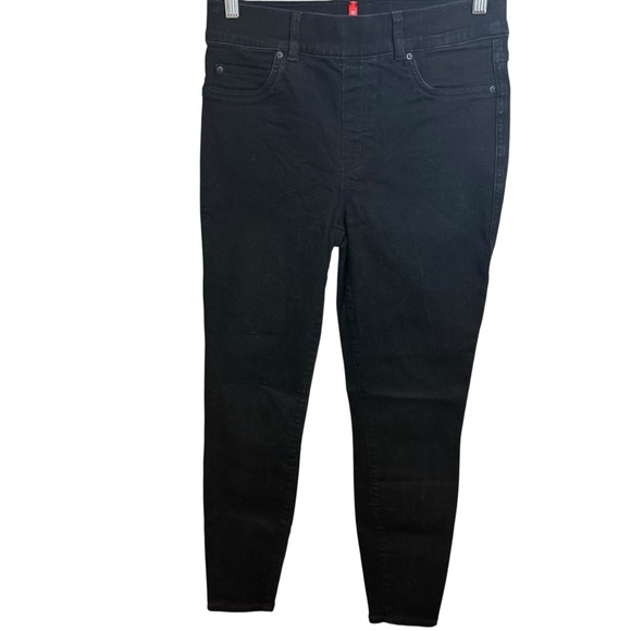 SPANX | Black Skinny Pull-Om High-Rise Jeans | Sz M - Picture 1 of 6